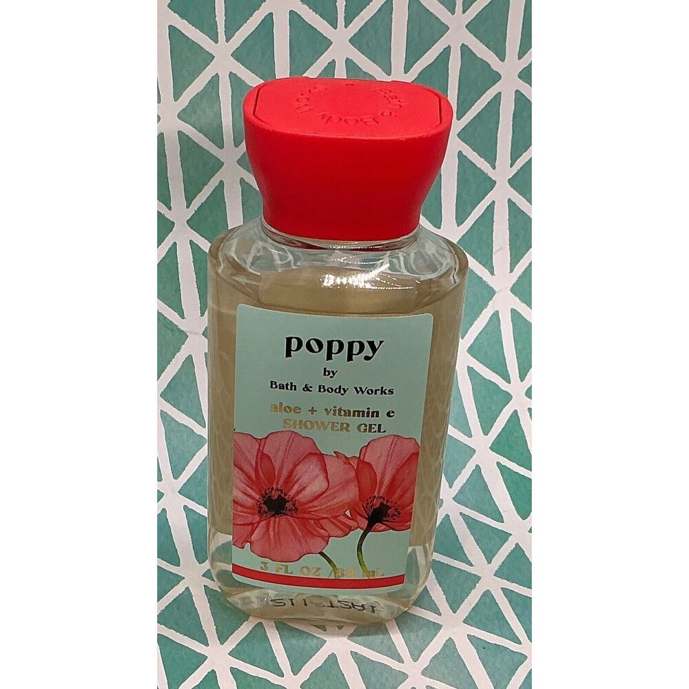 Bath & Body Works Poppy Shower Gel 3 oz Travel Size with Aloe + Vitamin E